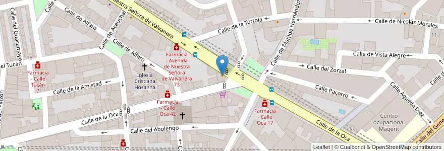 Mapa de ubicacion de Burger King en Spanje, Comunidad De Madrid, Comunidad De Madrid, Área Metropolitana De Madrid Y Corredor Del Henares, Madrid.