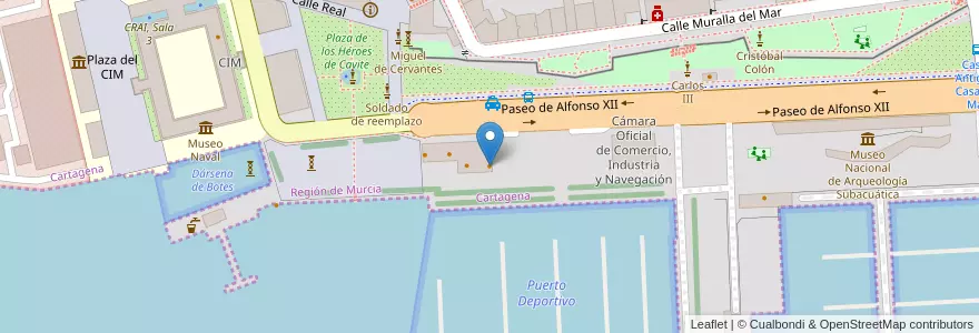 Mapa de ubicacion de Burger King en إسبانيا, منطقة مرسية, منطقة مرسية, Campo De Cartagena Y Mar Menor.