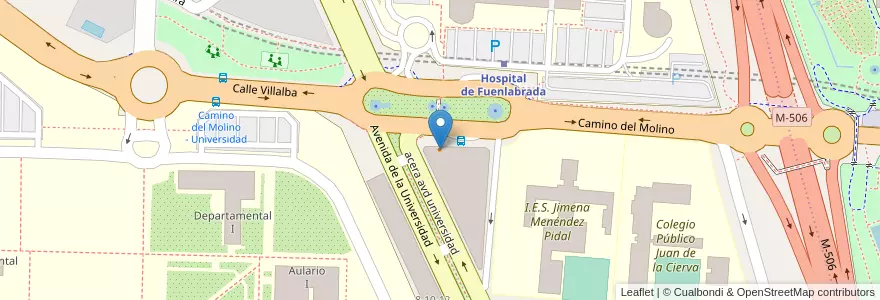 Mapa de ubicacion de Burger King en 스페인, Comunidad De Madrid, Comunidad De Madrid, Área Metropolitana De Madrid Y Corredor Del Henares, Fuenlabrada.