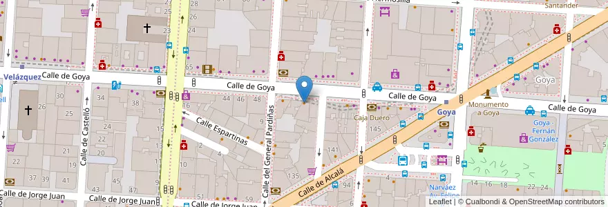 Mapa de ubicacion de Burger King en إسبانيا, منطقة مدريد, منطقة مدريد, Área Metropolitana De Madrid Y Corredor Del Henares, مدريد.