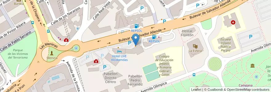 Mapa de ubicacion de Burger King en スペイン, マドリード州, Comunidad De Madrid, Área Metropolitana De Madrid Y Corredor Del Henares, Alcobendas.