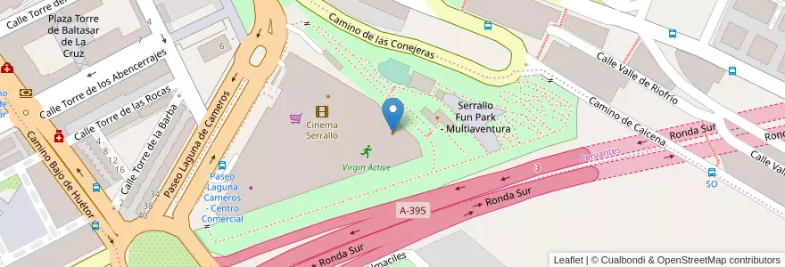 Mapa de ubicacion de Burger King en İspanya, Andalucía, Granada, Comarca De La Vega De Granada, Granada.