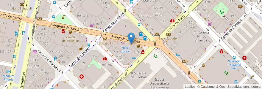 Mapa de ubicacion de Burger King en Espanha, Catalunha, Barcelona, Barcelonès, Barcelona.
