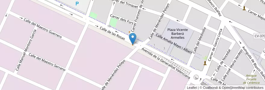 Mapa de ubicacion de Burger King en スペイン, バレンシア州, València / Valencia, L'Horta Oest, Manises.