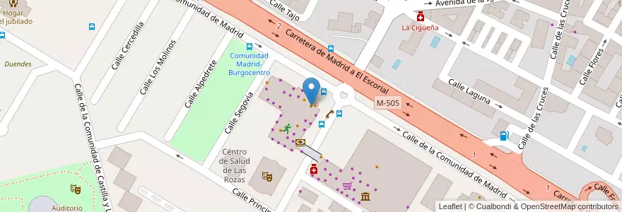 Mapa de ubicacion de Burger King en Spagna, Comunidad De Madrid, Comunidad De Madrid, Área Metropolitana De Madrid Y Corredor Del Henares, Las Rozas De Madrid.