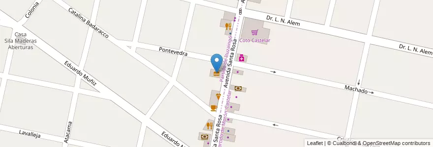 Mapa de ubicacion de Burger King en Arjantin, Buenos Aires, Partido De Ituzaingó, Ituzaingó.
