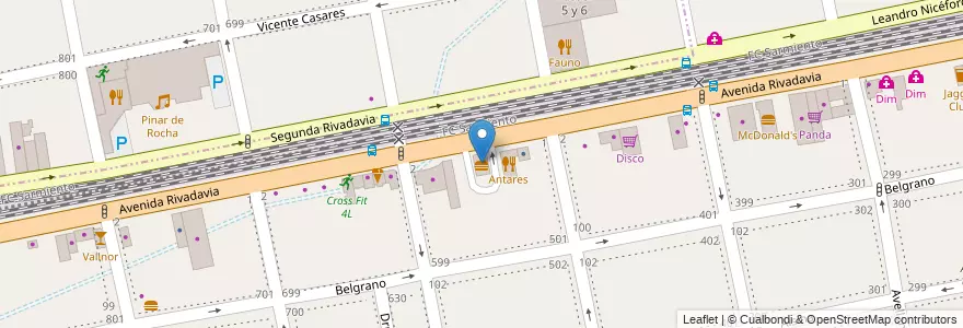 Mapa de ubicacion de Burger King en Argentina, Buenos Aires, Partido De La Matanza, Ramos Mejía.