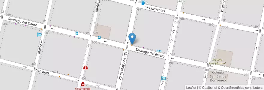 Mapa de ubicacion de Burger King en アルゼンチン, トゥクマン州, San Miguel De Tucumán, Departamento Capital, San Miguel De Tucumán.