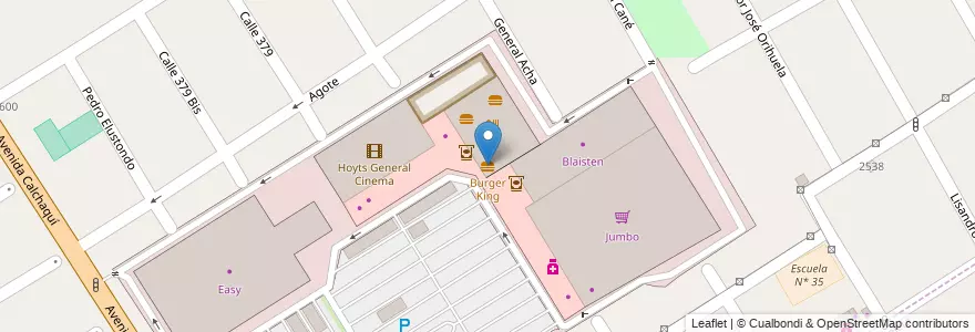 Mapa de ubicacion de Burger King en Argentinië, Buenos Aires, Partido De Quilmes, Quilmes.