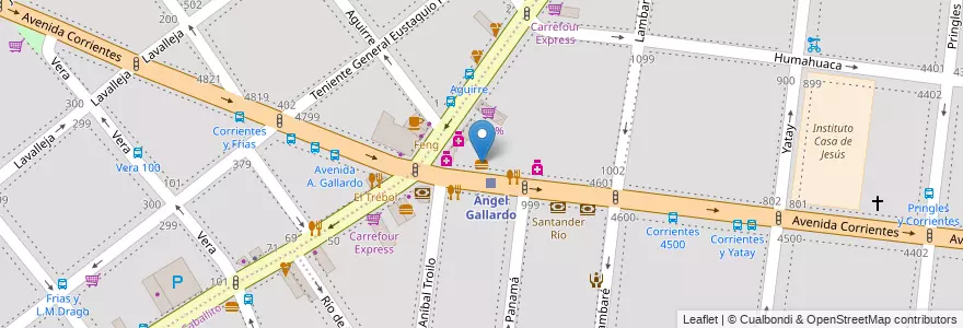 Mapa de ubicacion de Burger King, Almagro en 阿根廷, Ciudad Autónoma De Buenos Aires, 布宜诺斯艾利斯.