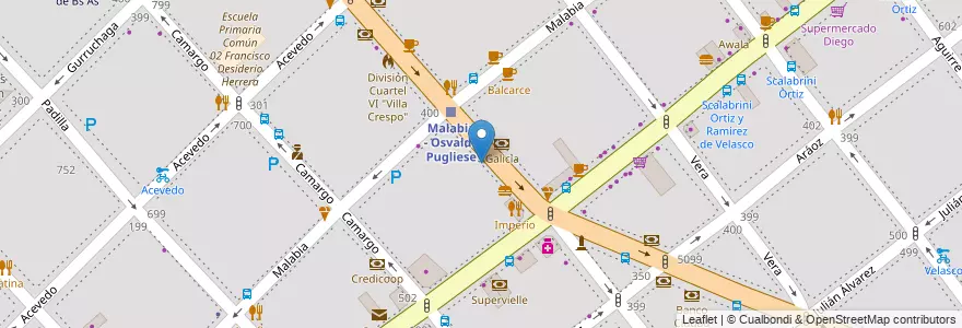 Mapa de ubicacion de Burger King, Villa Crespo en Argentinië, Ciudad Autónoma De Buenos Aires, Buenos Aires.