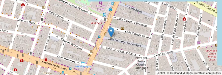 Mapa de ubicacion de Burguer & Tapas en Spanien, Kastilien Und León, Salamanca, Campo De Salamanca, Salamanca.