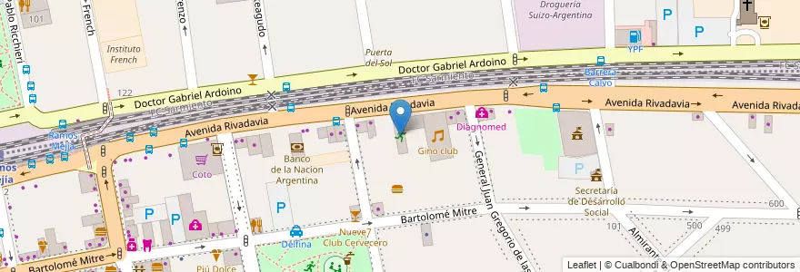 Mapa de ubicacion de Burn Fitness en Argentinien, Provinz Buenos Aires, Partido De La Matanza, Ramos Mejía.