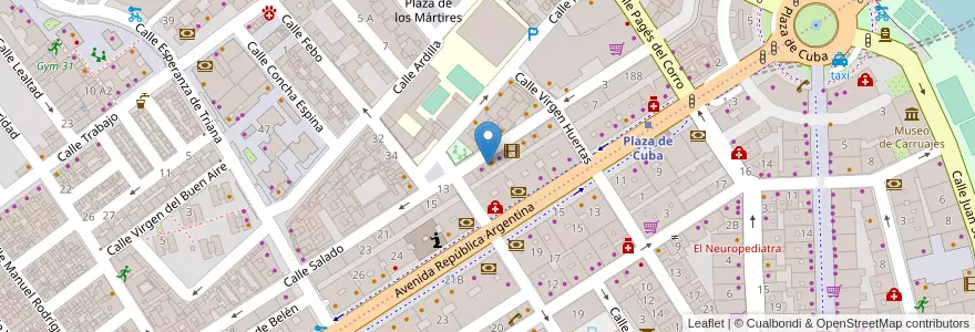 Mapa de ubicacion de Bus Idiomas en 西班牙, 安达鲁西亚, Sevilla, Sevilla.