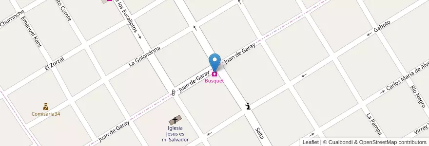 Mapa de ubicacion de Busquet en Argentina, Buenos Aires, Partido De Lomas De Zamora, San José.