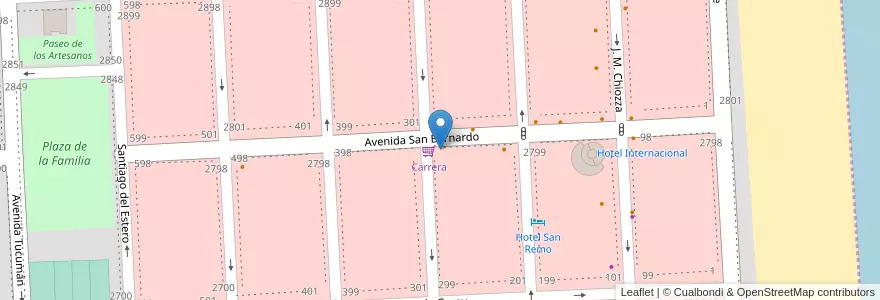 Mapa de ubicacion de Bustos Souto en Argentine, Partido De La Costa, San Bernardo Del Tuyú.