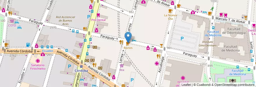 Mapa de ubicacion de Buzios, Recoleta en Argentina, Ciudad Autónoma De Buenos Aires, Comuna 2, Buenos Aires.