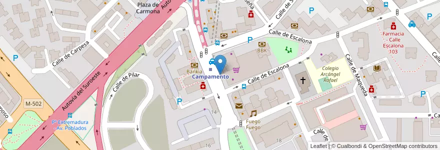 Mapa de ubicacion de Buzón de Correos en 스페인, Comunidad De Madrid, Comunidad De Madrid, Área Metropolitana De Madrid Y Corredor Del Henares, 마드리드.