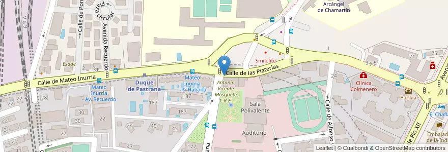 Mapa de ubicacion de Buzón de Correos en Espanha, Comunidade De Madrid, Comunidade De Madrid, Área Metropolitana De Madrid Y Corredor Del Henares, Madrid.