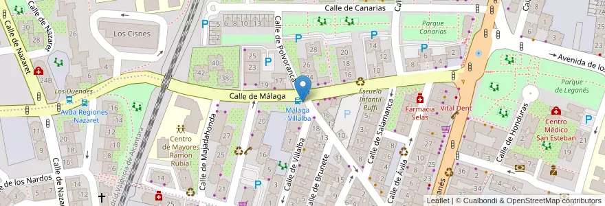 Mapa de ubicacion de Buzón de Correos en スペイン, マドリード州, Comunidad De Madrid, Área Metropolitana De Madrid Y Corredor Del Henares, Fuenlabrada.