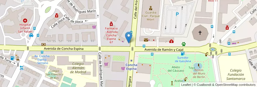 Mapa de ubicacion de Buzón de Correos en إسبانيا, منطقة مدريد, منطقة مدريد, Área Metropolitana De Madrid Y Corredor Del Henares, مدريد.