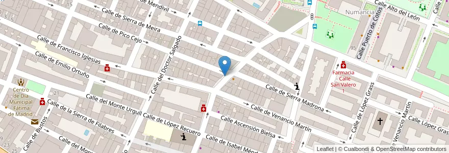 Mapa de ubicacion de Buzón de Correos en إسبانيا, منطقة مدريد, منطقة مدريد, Área Metropolitana De Madrid Y Corredor Del Henares, مدريد.