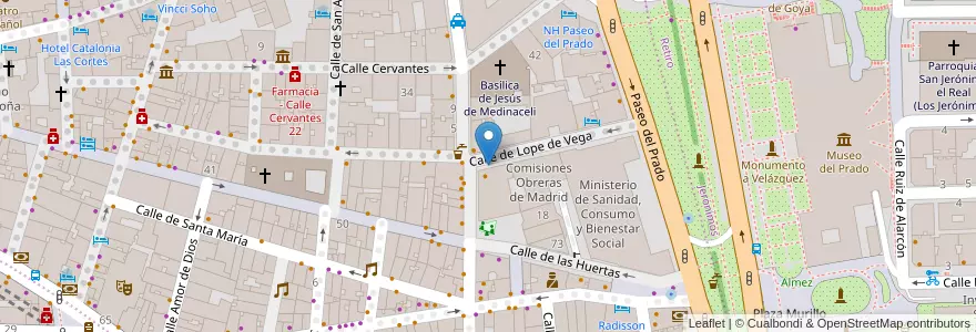Mapa de ubicacion de Buzón de Correos en İspanya, Comunidad De Madrid, Comunidad De Madrid, Área Metropolitana De Madrid Y Corredor Del Henares, Madrid.