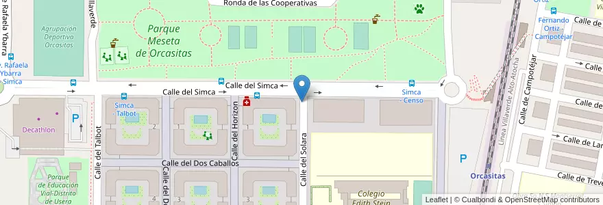 Mapa de ubicacion de Buzón de Correos en Espagne, Communauté De Madrid, Communauté De Madrid, Área Metropolitana De Madrid Y Corredor Del Henares, Madrid.