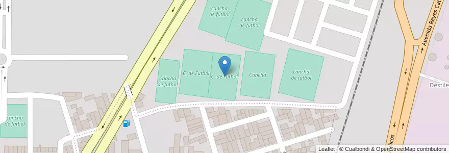 Mapa de ubicacion de C. de Futbol en Arjantin, Salta, Capital, Municipio De Salta, Salta.
