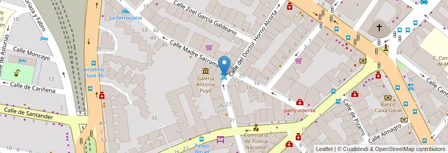 Mapa de ubicacion de C/ Doctor Horno - C/ Madre Sacramento en スペイン, アラゴン州, サラゴサ, Zaragoza, サラゴサ.