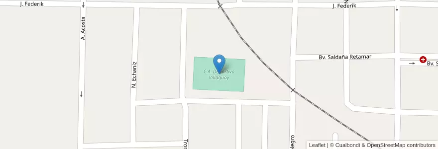 Mapa de ubicacion de C.A. Deportivo Villaguay en آرژانتین, استان انتره ریوس, Departamento Villaguay, Distrito Lucas Al Sud, Villaguay.