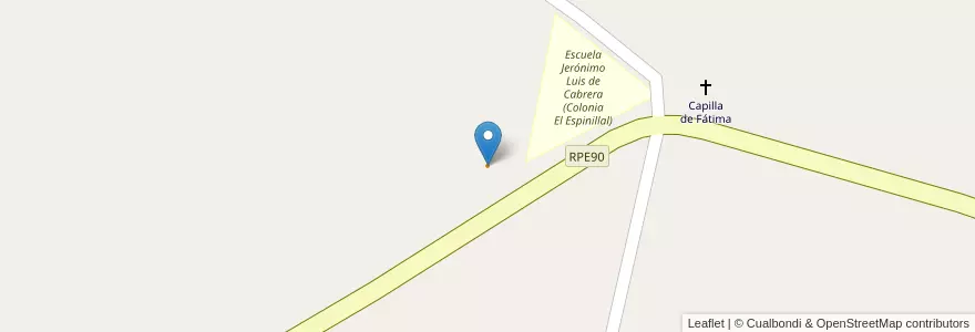 Mapa de ubicacion de C.A. Esteban Piacenza en Argentine, Córdoba, Departamento Río Cuarto, Pedanía Tegua.
