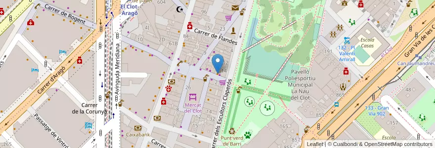Mapa de ubicacion de Ca la Cuca en España, Catalunya, Barcelona, Barcelonès, Barcelona.
