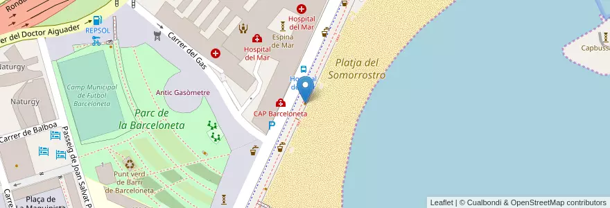 Mapa de ubicacion de Ca la Nuri en Spanien, Katalonien, Barcelona, Barcelonès, Barcelona.