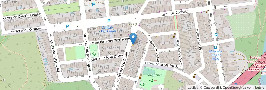 Mapa de ubicacion de Ca la Petita en Espagne, Catalogne, Barcelone, Bages.