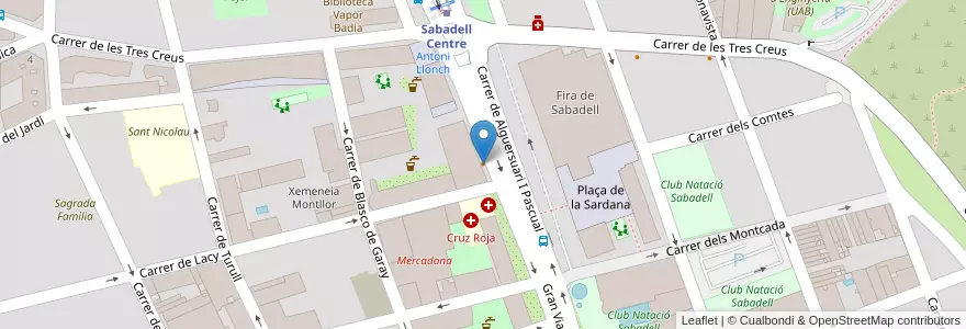 Mapa de ubicacion de Ca l'Àngel en Spagna, Catalunya, Barcelona, Vallès Occidental, Sabadell.