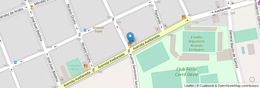 Mapa de ubicacion de Caballito Norte Café, Caballito en الأرجنتين, Ciudad Autónoma De Buenos Aires, Buenos Aires, Comuna 6.