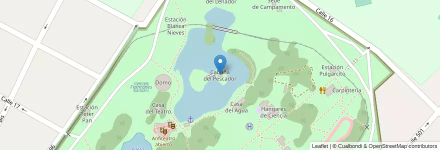 Mapa de ubicacion de Cabaña del Pescador, Gonnet en Arjantin, Buenos Aires, Partido De La Plata, Manuel B. Gonnet.
