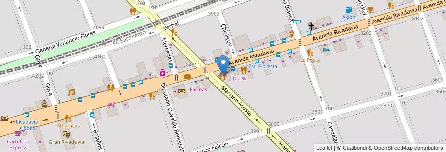 Mapa de ubicacion de Cabana San Pedro, Floresta en آرژانتین, Ciudad Autónoma De Buenos Aires, Buenos Aires, Comuna 10.