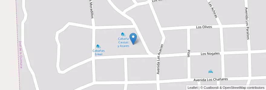 Mapa de ubicacion de Cabaña TechoVivo en Argentinië, Córdoba, Departamento Santa María, Pedanía San Isidro, Comuna De Villa San Isidro, José De La Quintana.