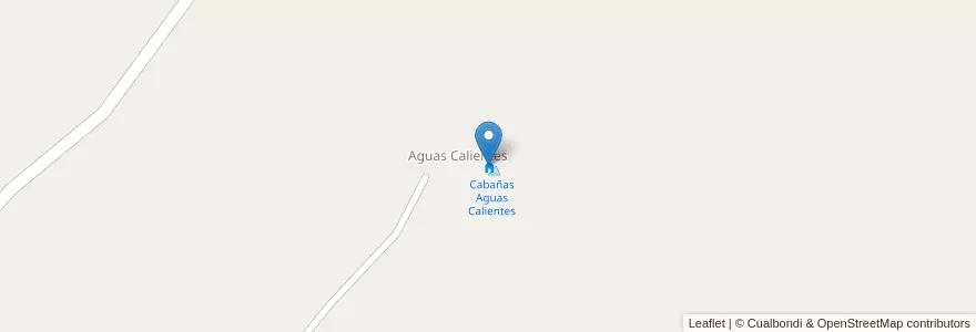 Mapa de ubicacion de Cabañas Aguas Calientes en 아르헨티나, 칠레, 네우켄주, Departamento Minas, Comisión De Fomento De Varvarco.