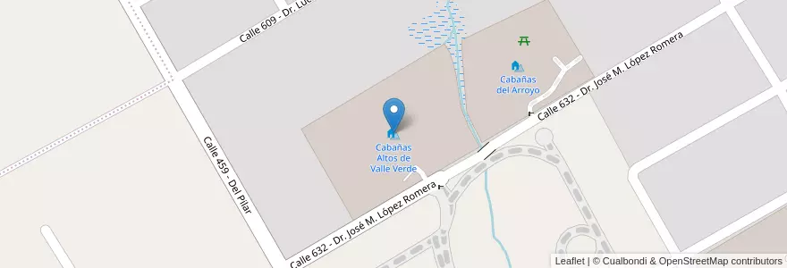 Mapa de ubicacion de Cabañas Altos de Valle Verde en 阿根廷, 布宜诺斯艾利斯省, Partido De Luján.