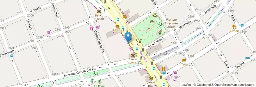 Mapa de ubicacion de Cabildo Abierto, Saavedra en アルゼンチン, Ciudad Autónoma De Buenos Aires, ブエノスアイレス, Comuna 13.