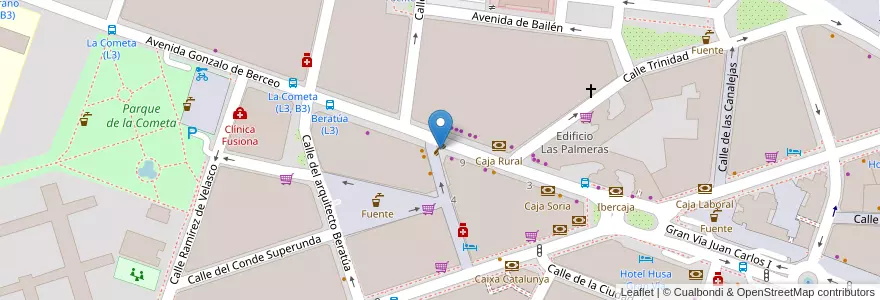 Mapa de ubicacion de Cabina telefónica en 西班牙, La Rioja, La Rioja, Logroño.