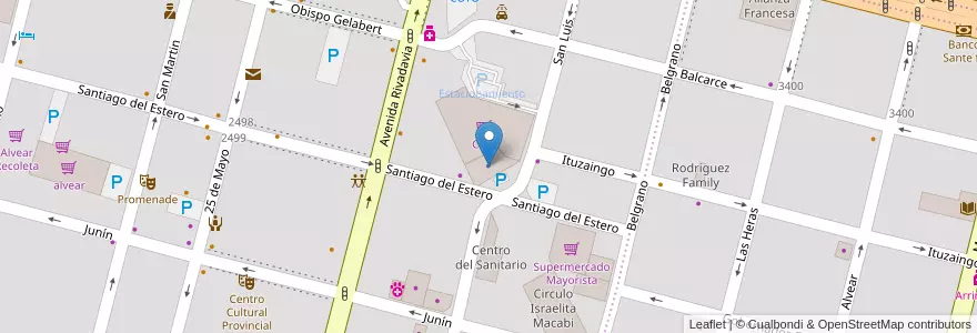 Mapa de ubicacion de Cablevision Fibertel en Argentinien, Santa Fe, Departamento La Capital, Santa Fe Capital, Santa Fe.