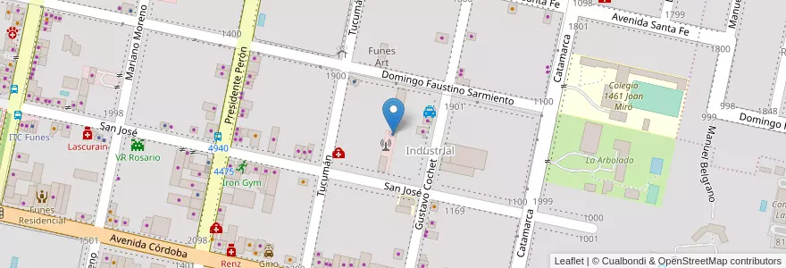 Mapa de ubicacion de Cablevisión Funes en Argentina, Santa Fe, Departamento Rosario, Municipio De Funes, Funes.