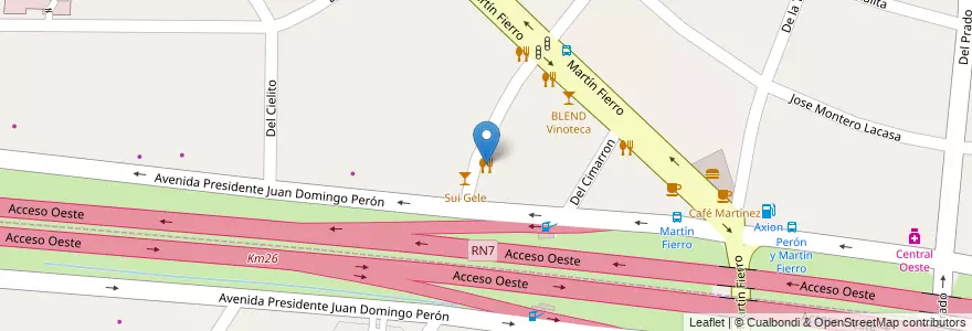 Mapa de ubicacion de Cacatua Kids Leloir en الأرجنتين, بوينس آيرس, Partido De Ituzaingó, Villa Udaondo.