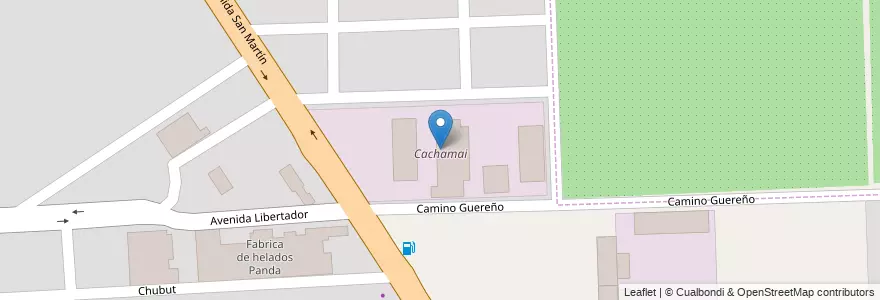 Mapa de ubicacion de Cachamai en Argentinië, Santa Fe, Departamento Rosario, Municipio De Villa Gobernador Gálvez, Villa Gobernador Gálvez.