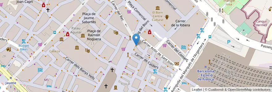 Mapa de ubicacion de Cactus Bar en 스페인, Catalunya, Barcelona, Barcelonès, 바르셀로나.
