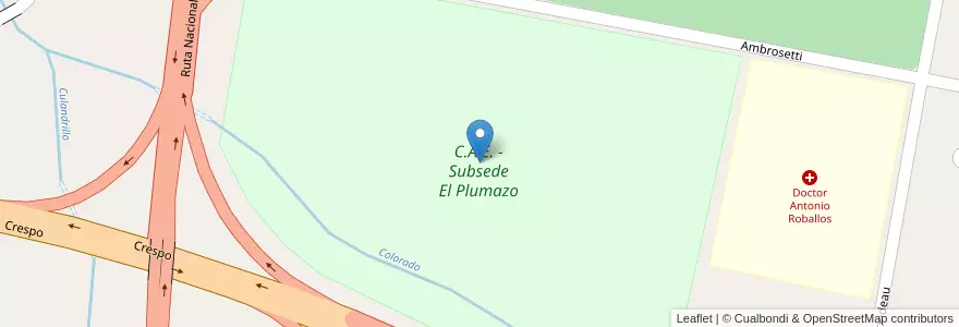 Mapa de ubicacion de C.A.E. -Subsede El Plumazo en 아르헨티나, 엔트레리오스주, Departamento Paraná, Distrito Sauce, Paraná, Paraná.